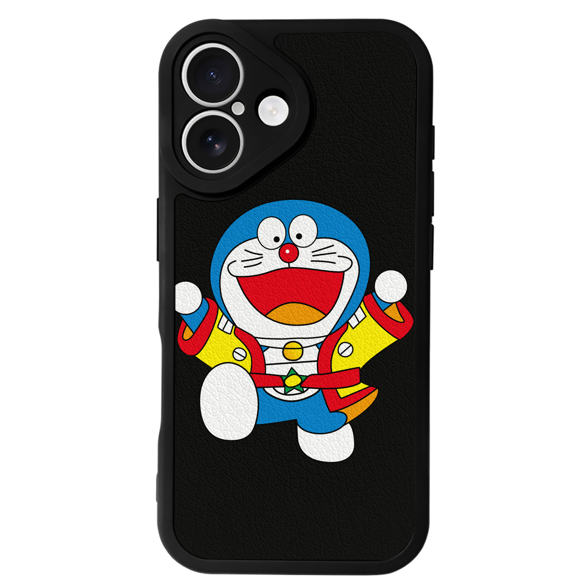 （画像用） ドラえもん Doraemon 【iPhone 16シリーズ対応】シリコンスマホケース（レザー調） 材質：シリコン